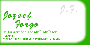 jozsef forgo business card